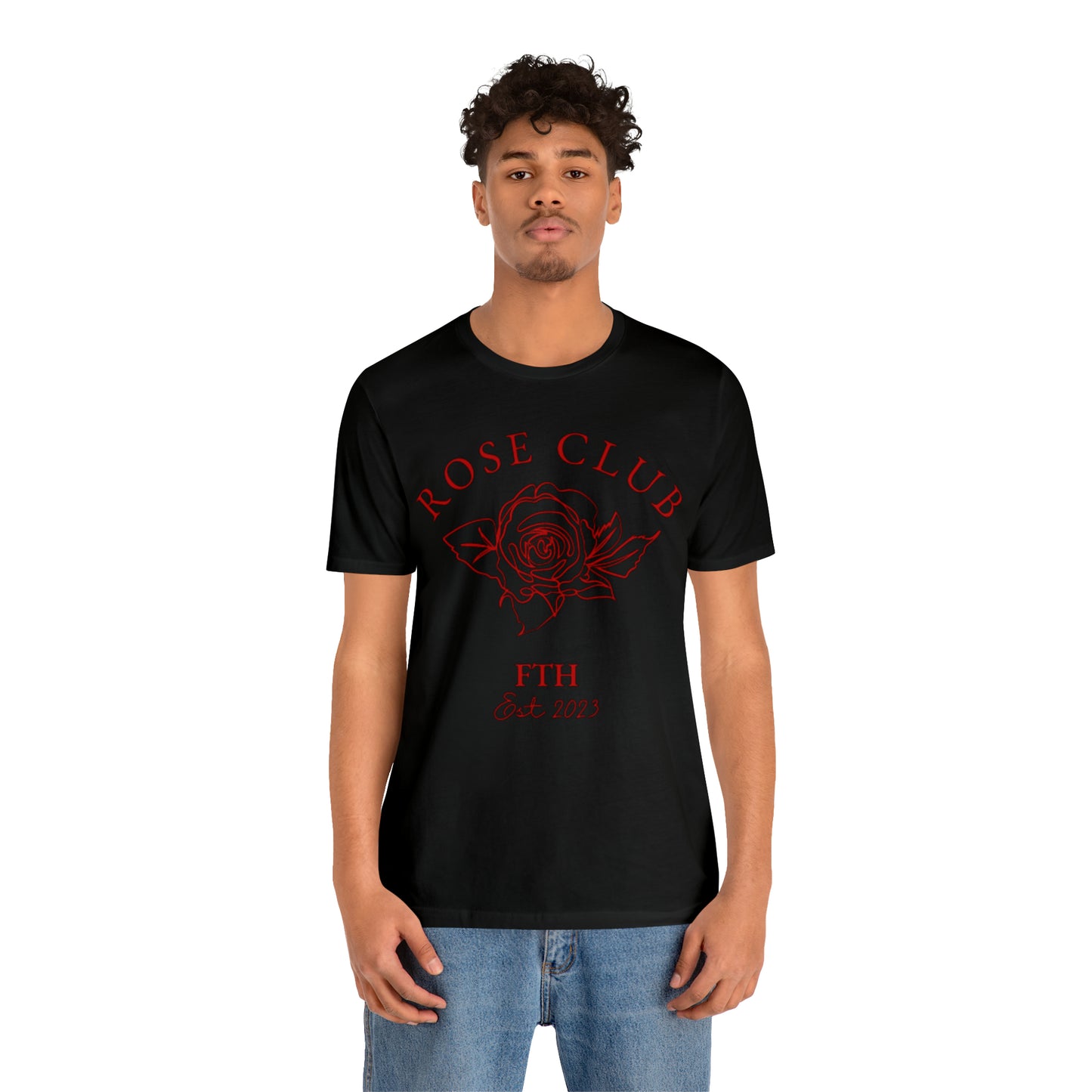 Solid Black Rose Tee