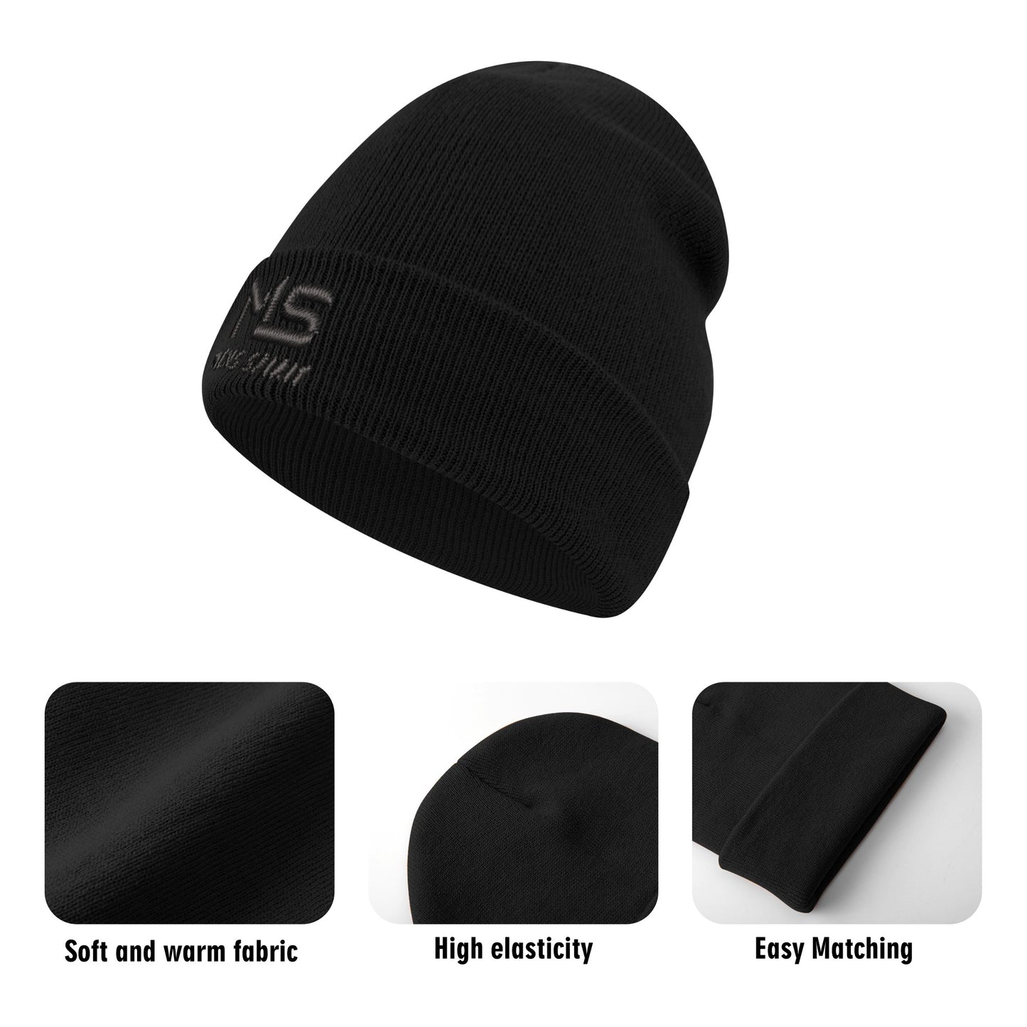 Men Spirit Embroidered Knit Beanie