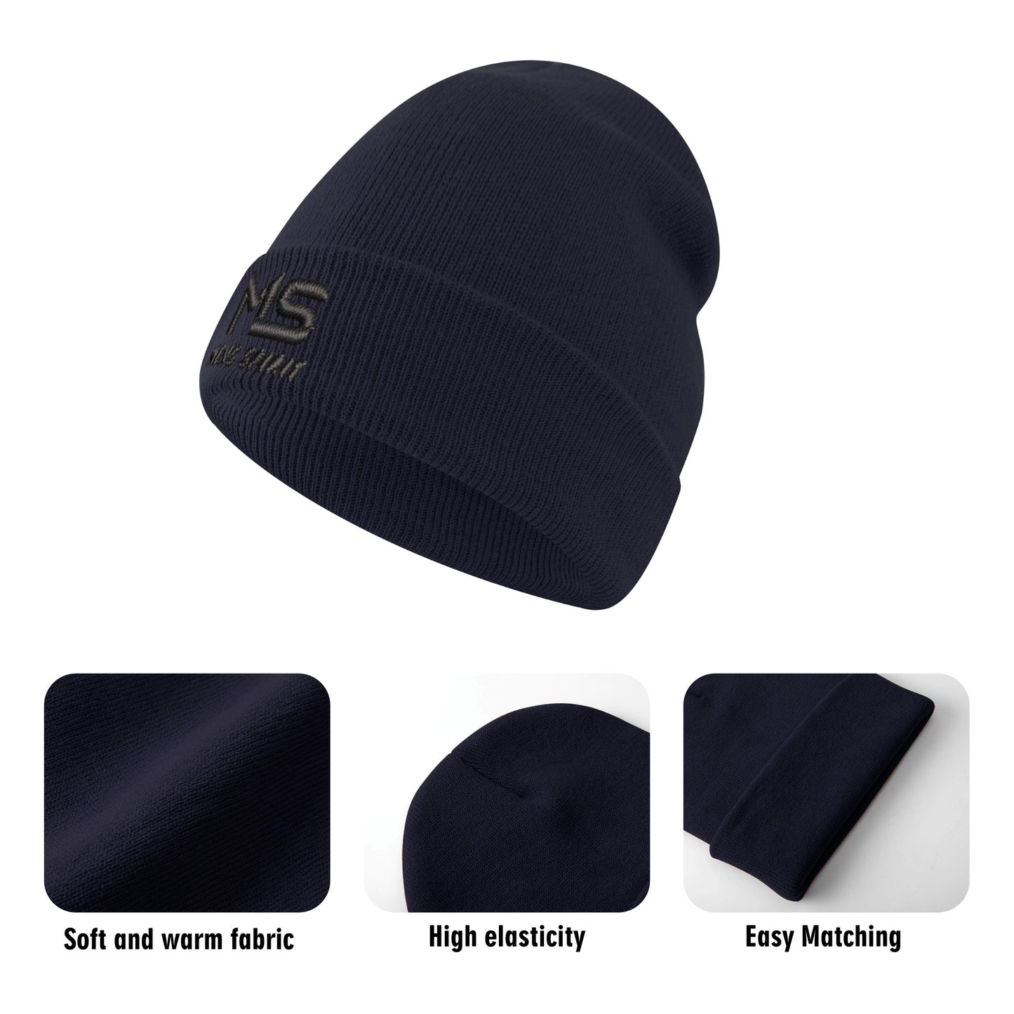 Men Spirit Embroidered Knit Beanie