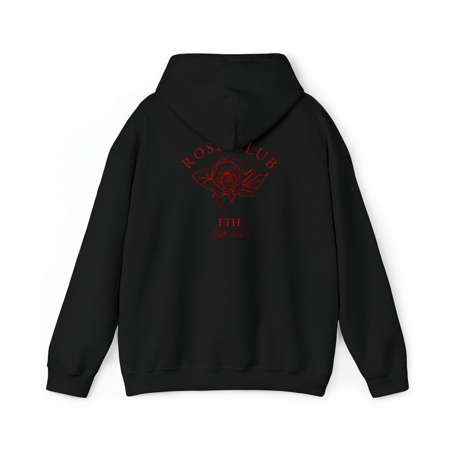 Solid black Rose Club hoodie