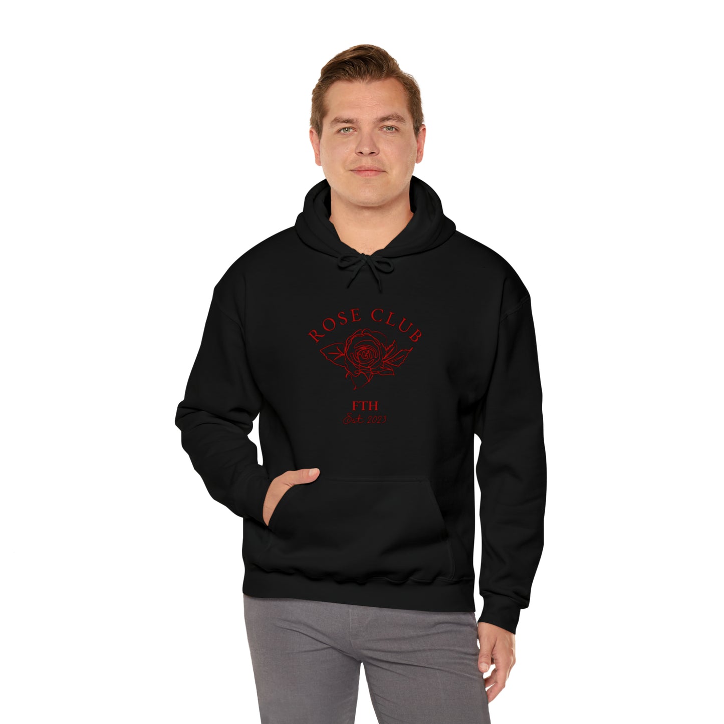 Solid black Rose Club hoodie