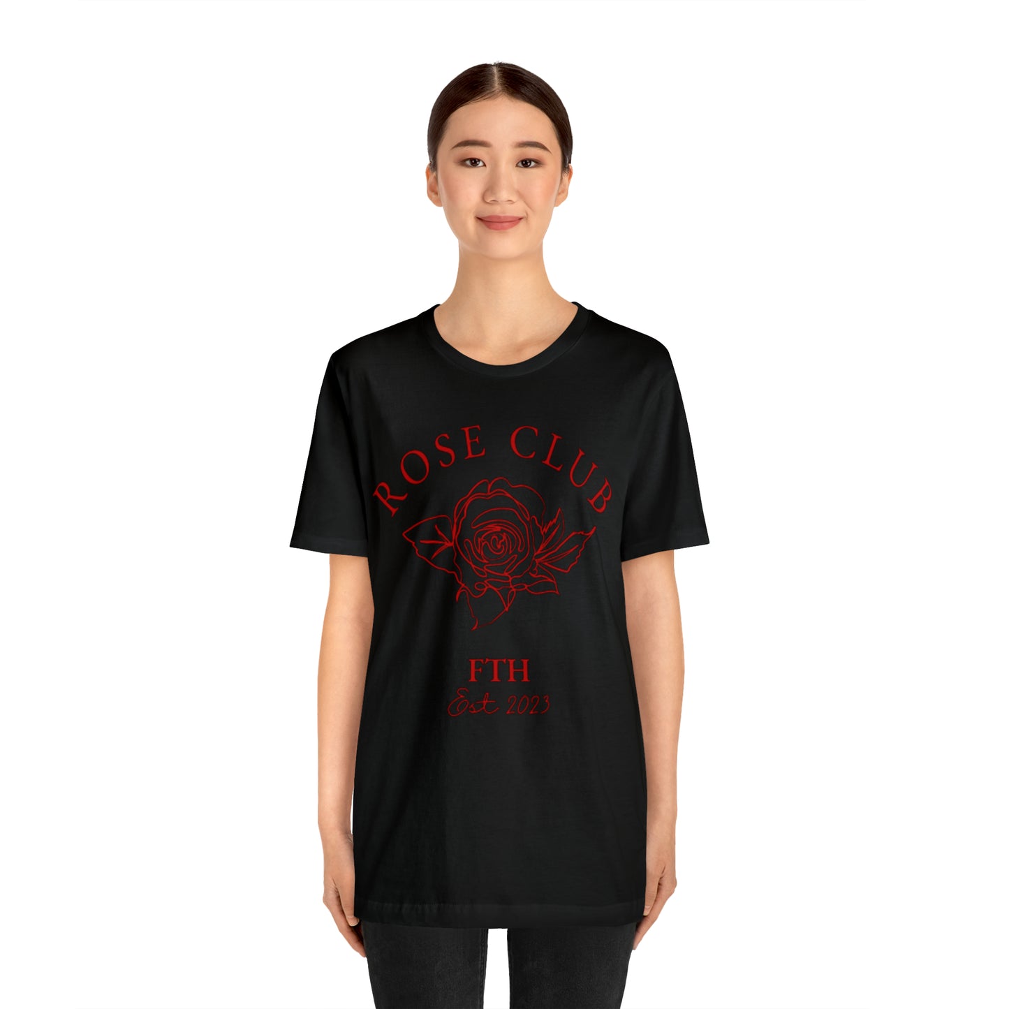 Solid Black Rose Tee