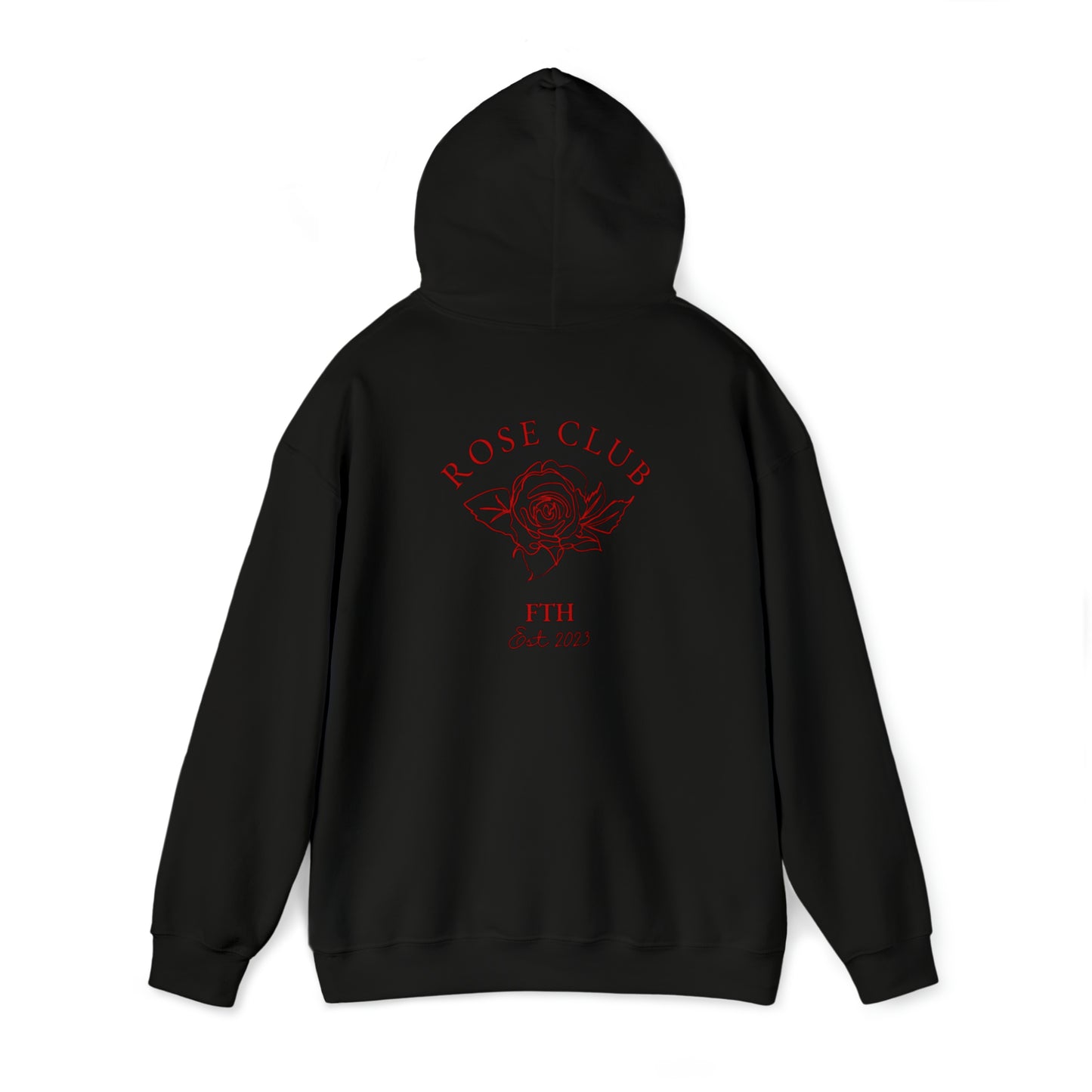 Solid black Rose Club hoodie