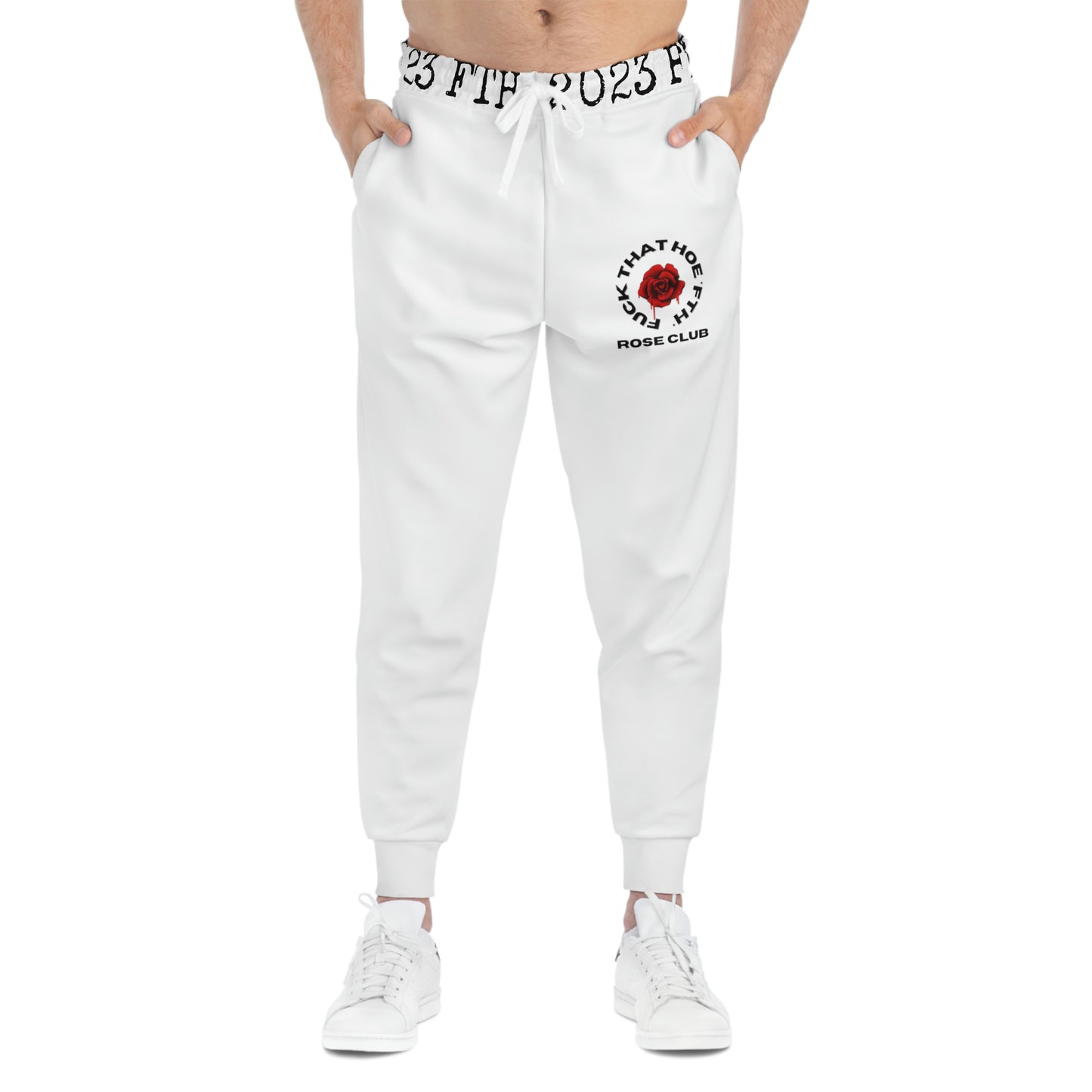 Rose Club Athletic Joggers - White