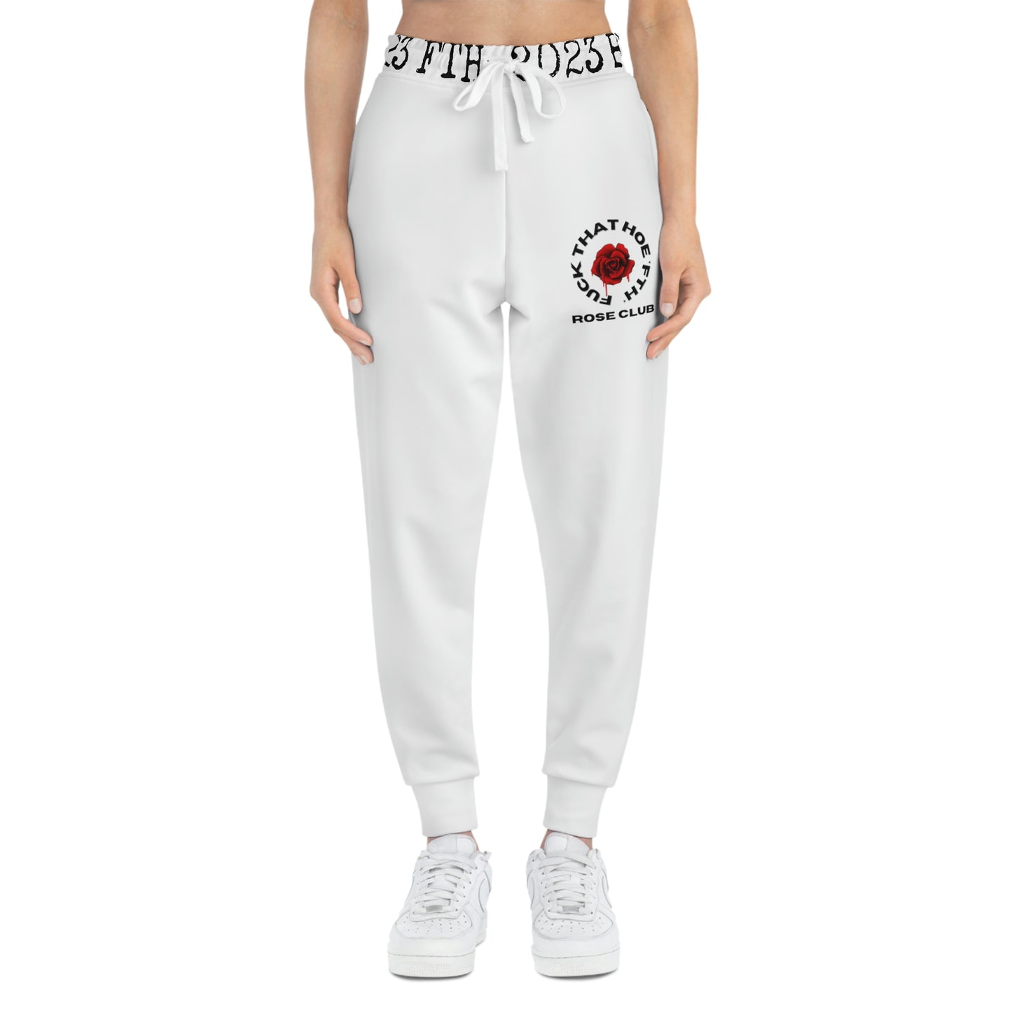 Rose Club Athletic Joggers - White